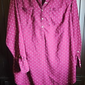 Merona Casual Pink Button Down Tunic